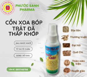 CỒN XOA BÓP TRẬT ĐÃ THẤP KHỚP